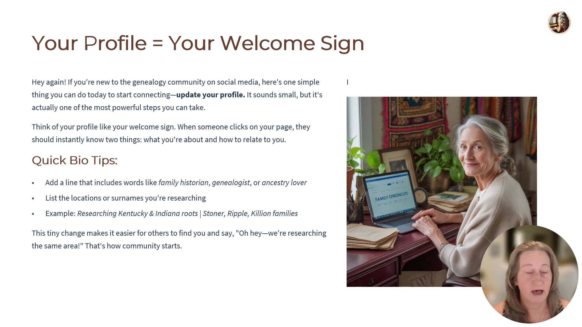 Your Profile Your Welcome Sign